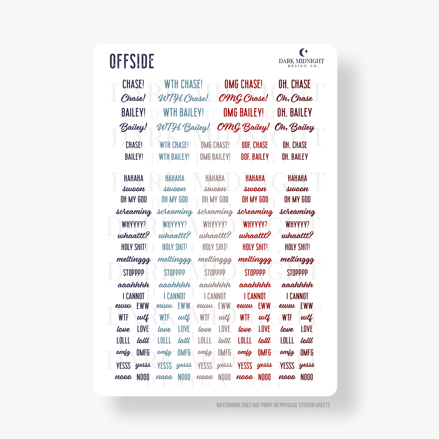 Offside Annotation Stickers - Officially Licensed Rules of the Game Series