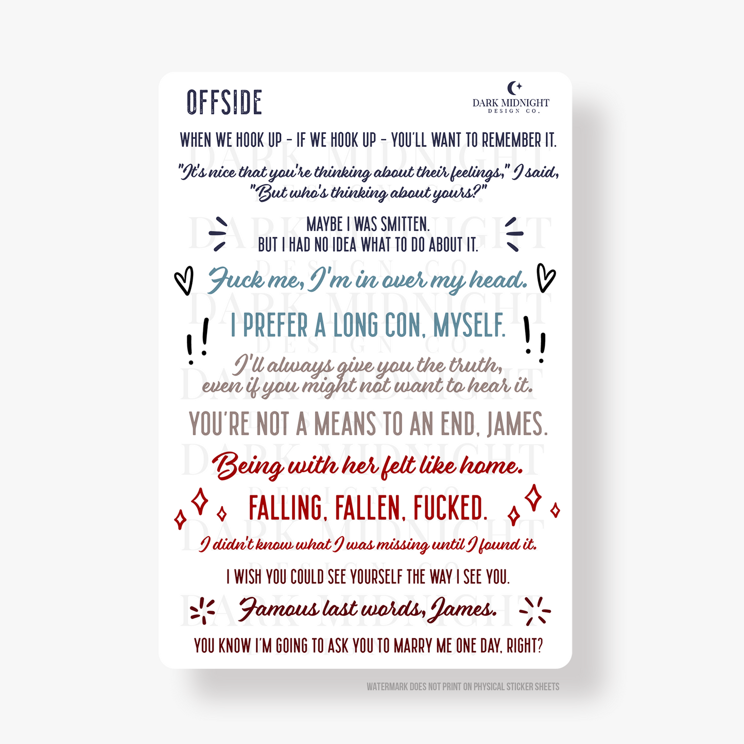 Offside Annotation Stickers - Officially Licensed Rules of the Game Series