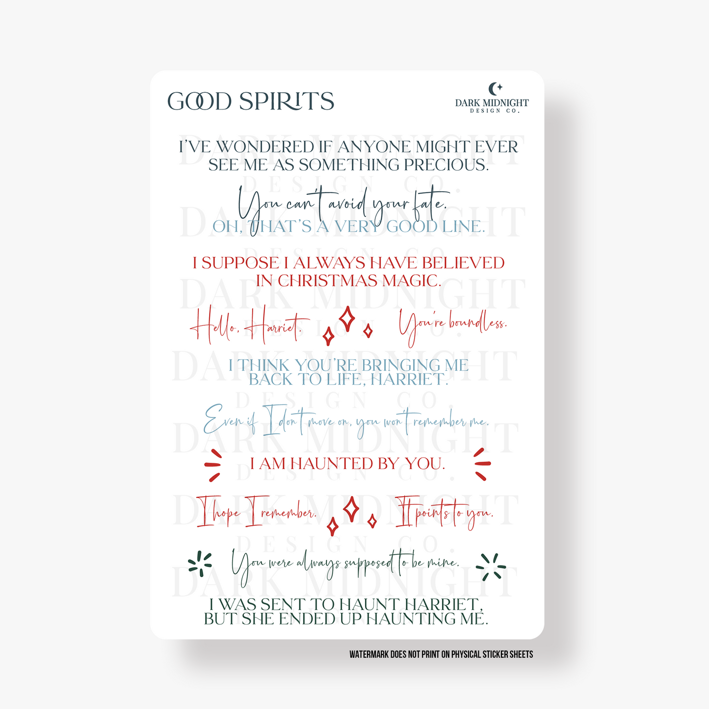Good Spirits Annotation Stickers - Officially Licensed Ghosted Series