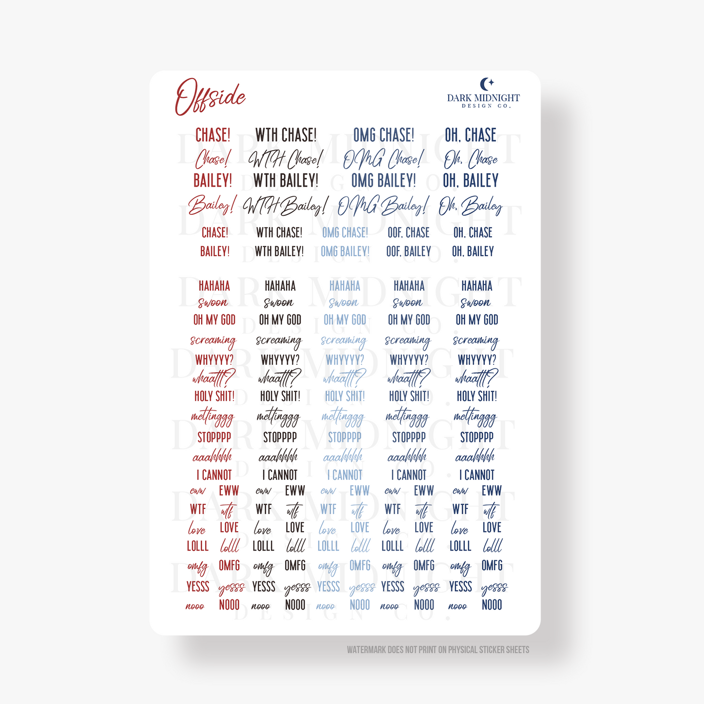 Offside Illustrated Cover Annotation Stickers - Officially Licensed Rules of the Game Series