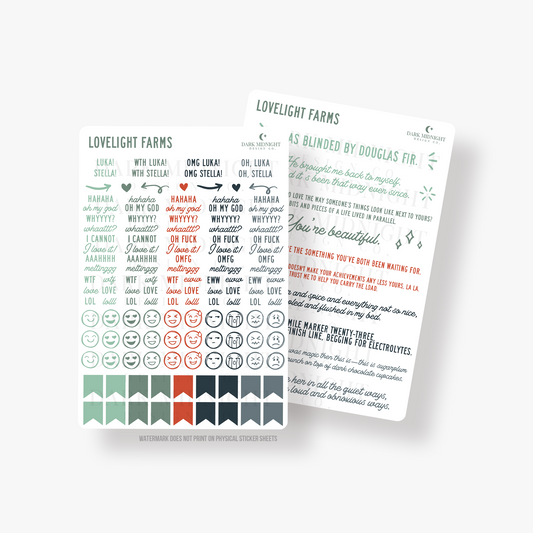 Lovelight Farms Annotation Stickers - Officially Licensed Lovelight Farms