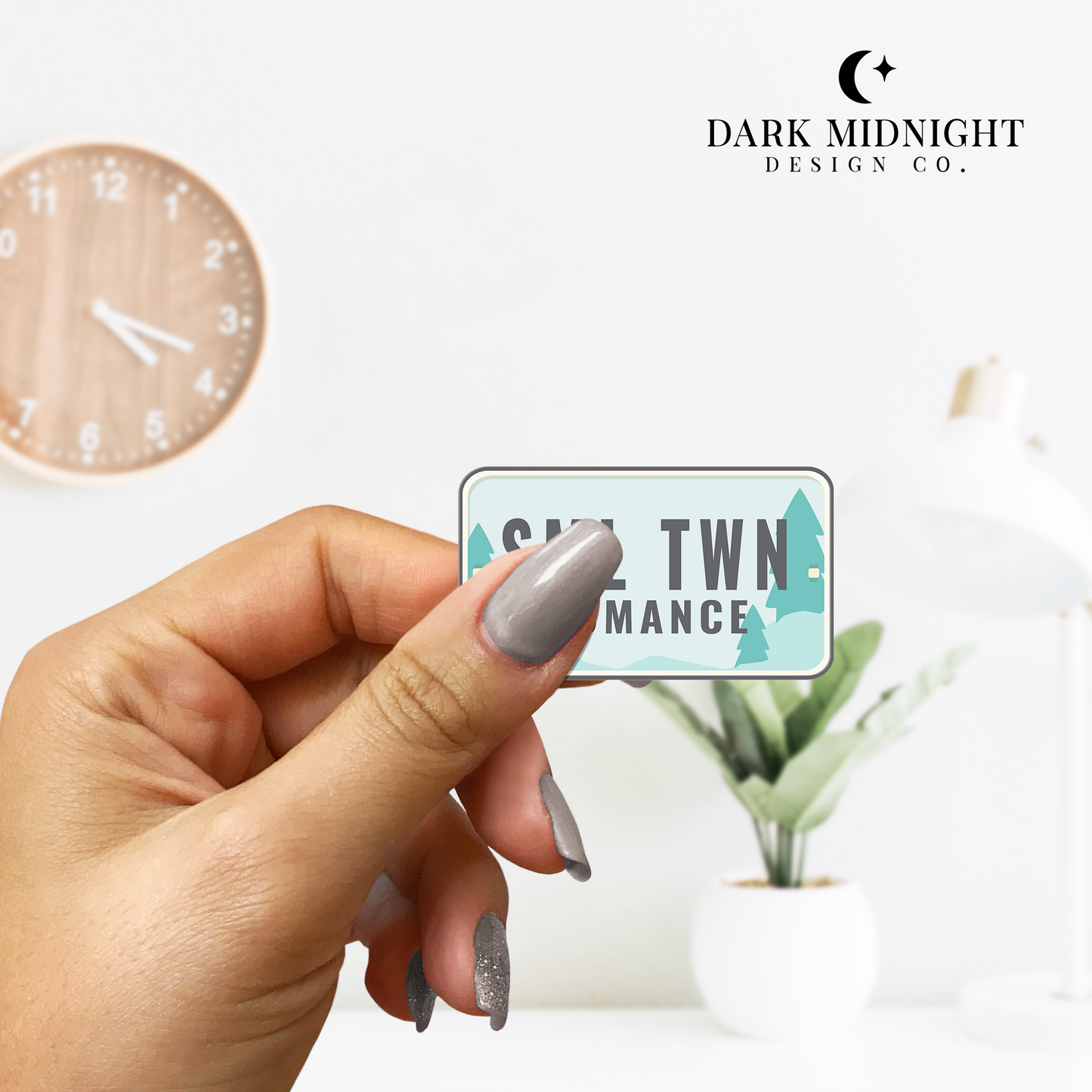 Small Town Romance License Plate Sticker