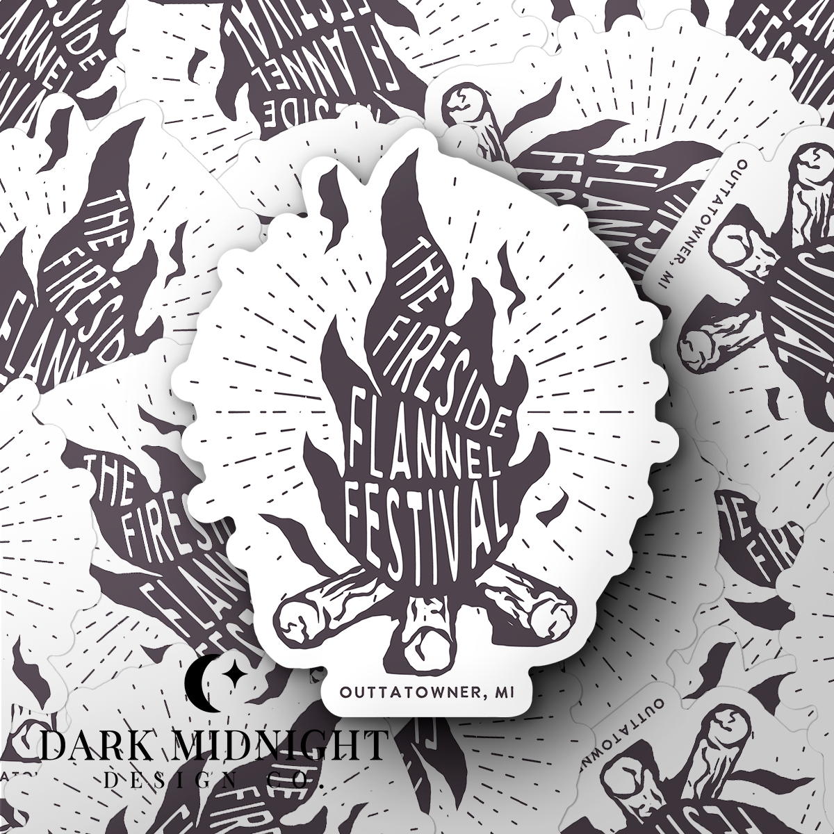 Fireside Flannel Festival Sticker - Officially Licensed Sullivan Family Series