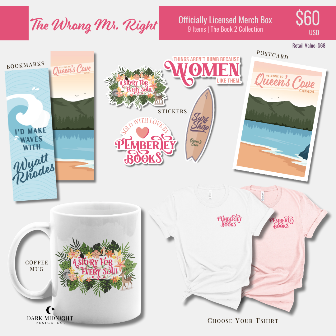 The Wrong Mr Right Merch Box - Officially Licensed Queen's Cove Series
