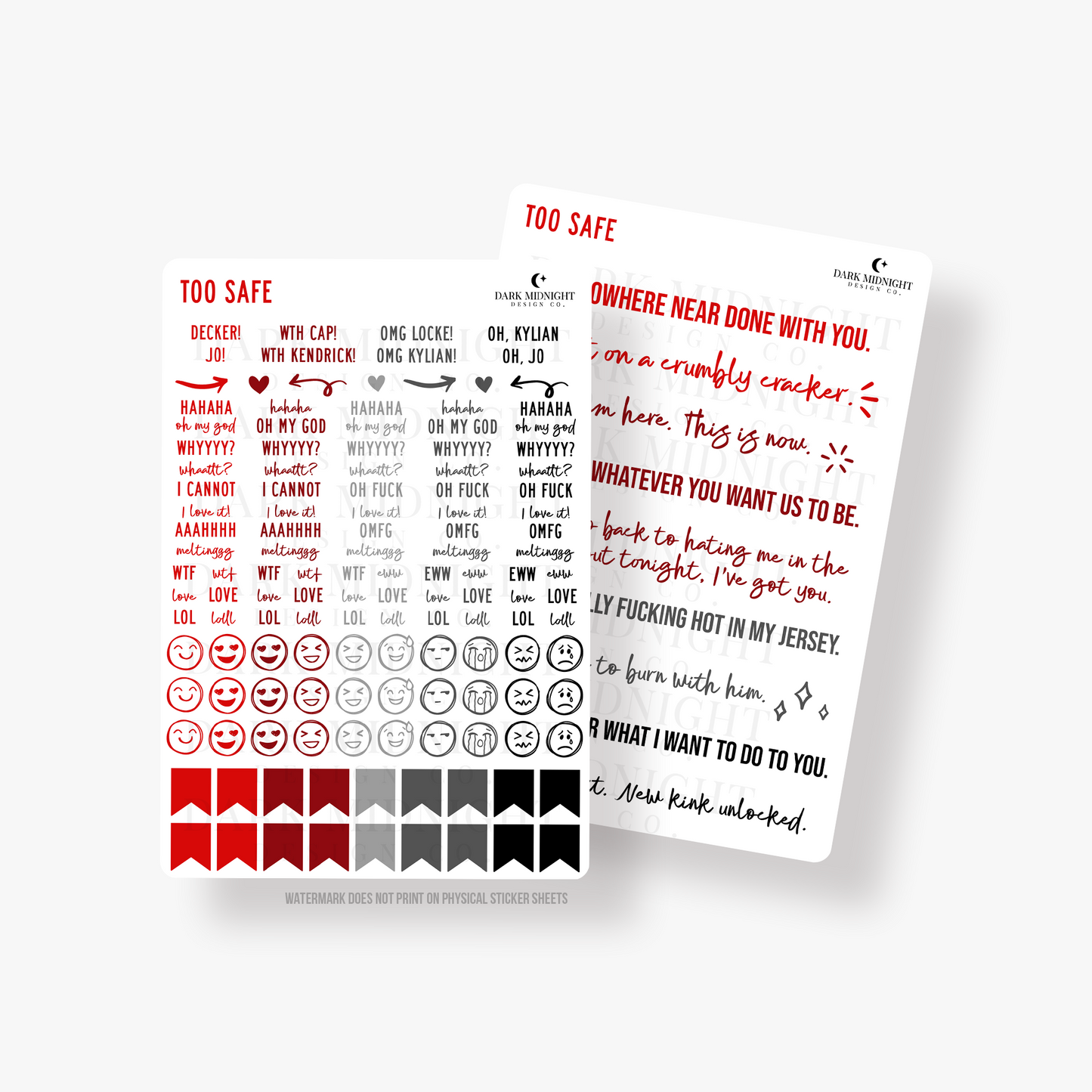 Too Safe Annotation Kit - Officially Licensed Boys of Lake Chapel Series