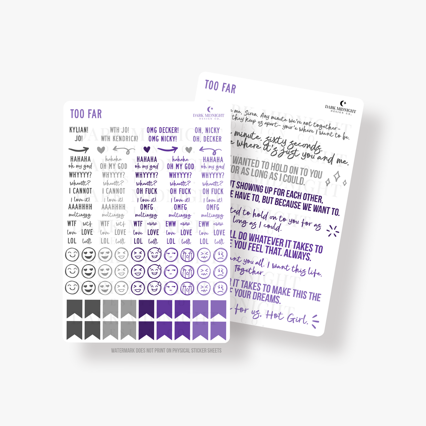 Too Far Annotation Kit - Officially Licensed Boys of Lake Chapel Series