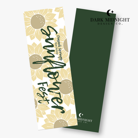 Sunflower Fest Bookmark - Officially Licensed Peacock Springs Merch