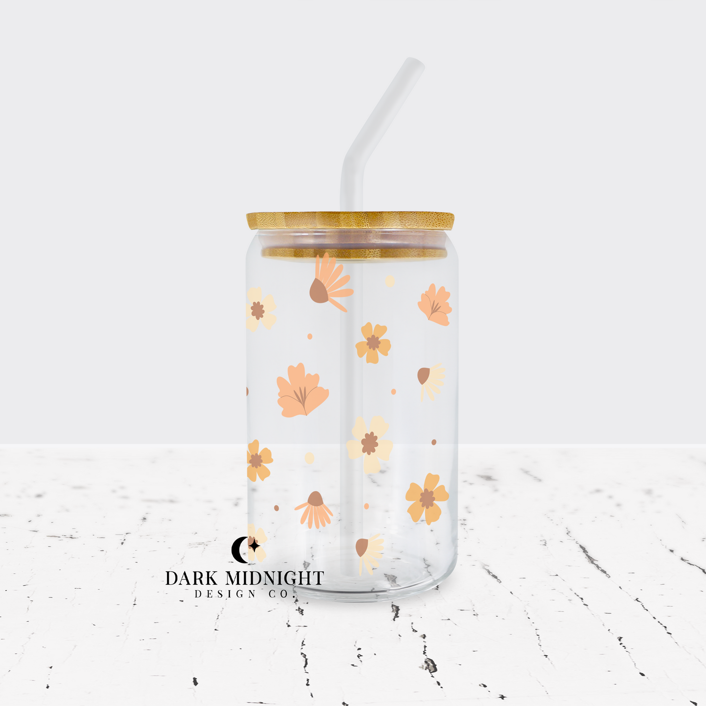 In The Weeds Floral 16oz Glass Can - Officially Licensed Lovelight Farms Series