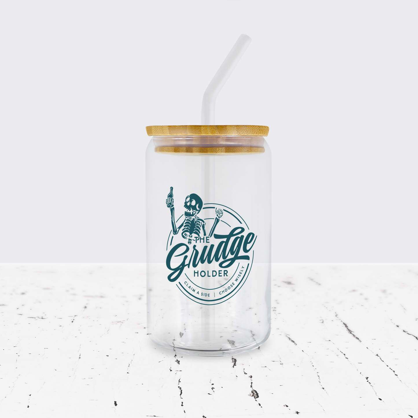 Grudge Holder Bar Logo 16oz Glass Can - Officially Licensed Sullivan Family Series