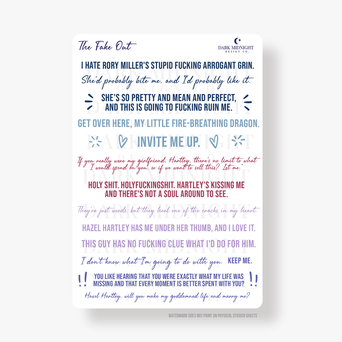 The Fake Out Annotation Stickers - Officially Licensed Vancouver Storm Series