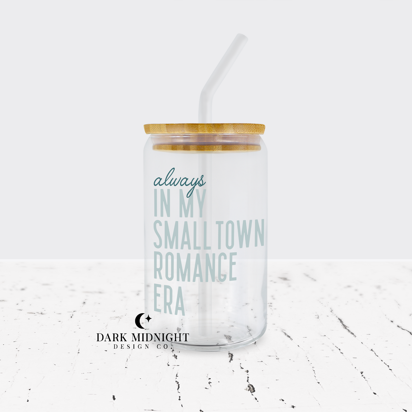 Always In My Small Town Romance Era 16oz Glass Can