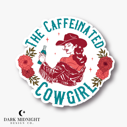 Pre-Order: The Caffeinated Cowgirl Logo Sticker - Officially Licensed Lucky River Ranch Series