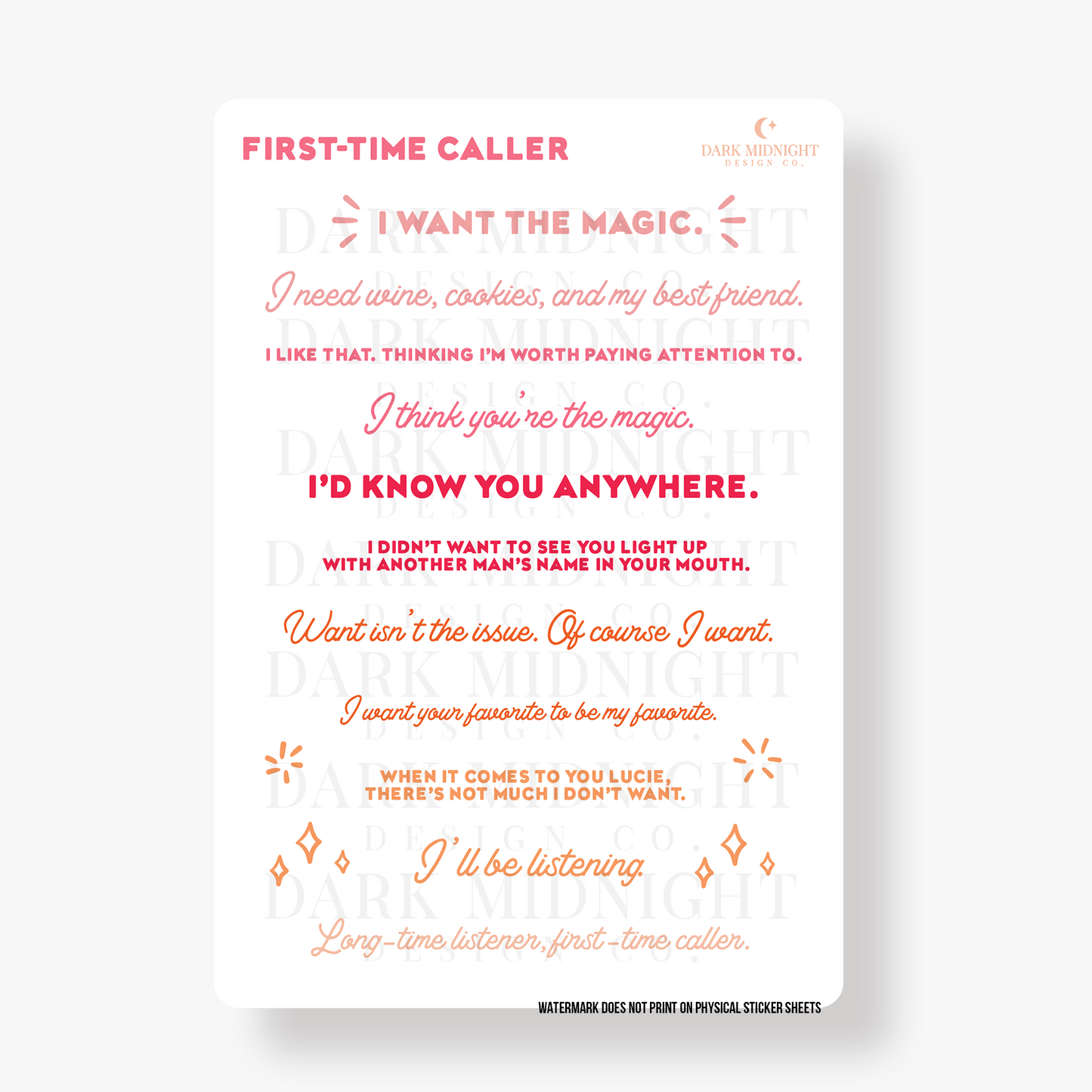 First-Time Caller Annotation Kit - Officially Licensed Heartstrings Series