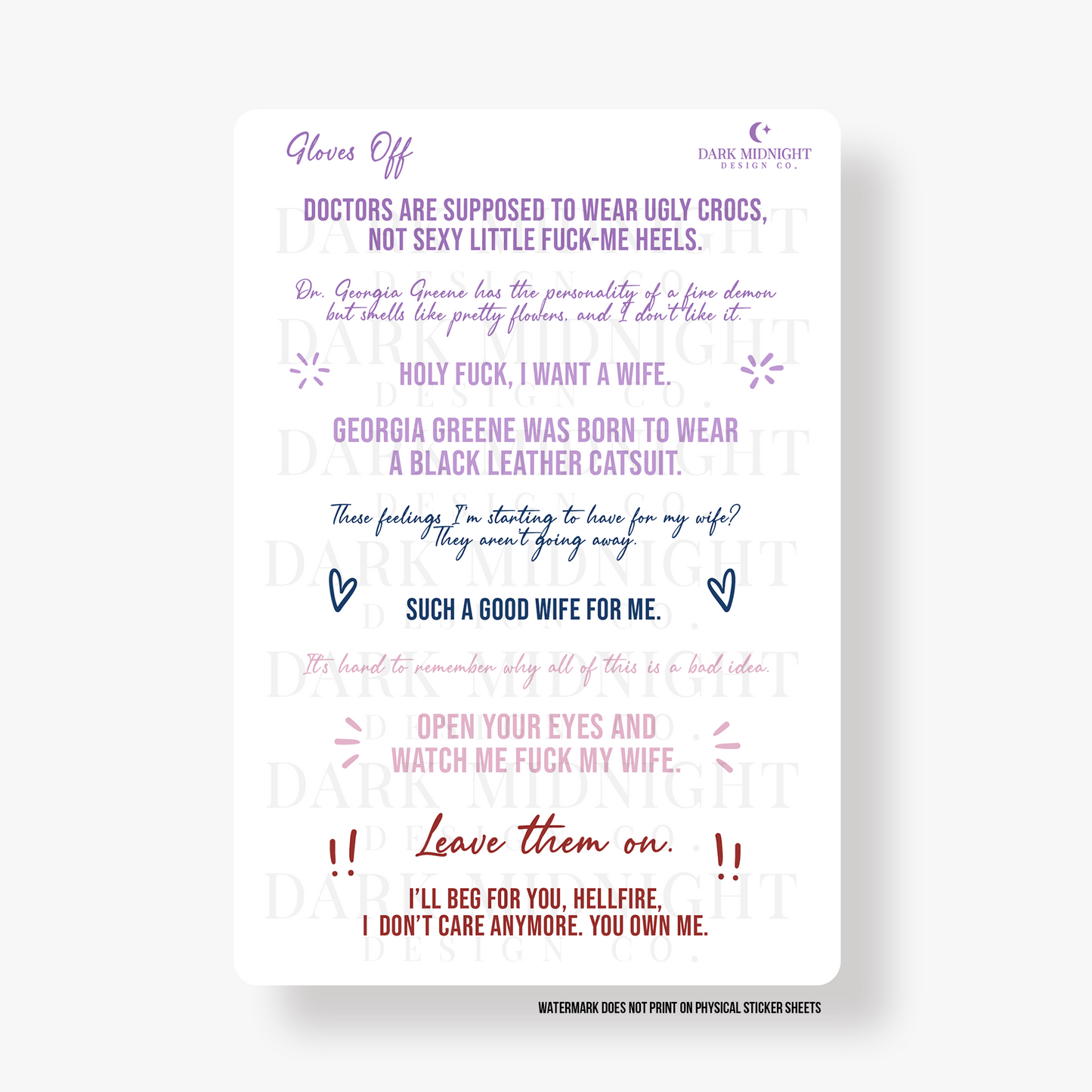 Gloves Off Annotation Stickers - Officially Licensed Vancouver Storm Series