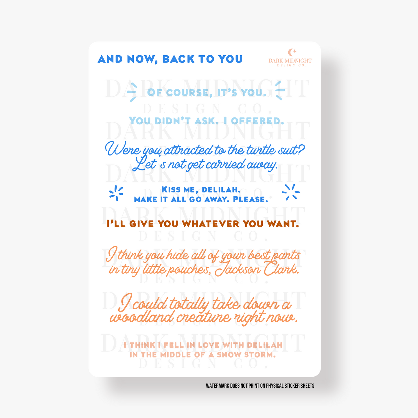 And Now, Back To You Annotation Kit - Officially Licensed Heartstrings Series