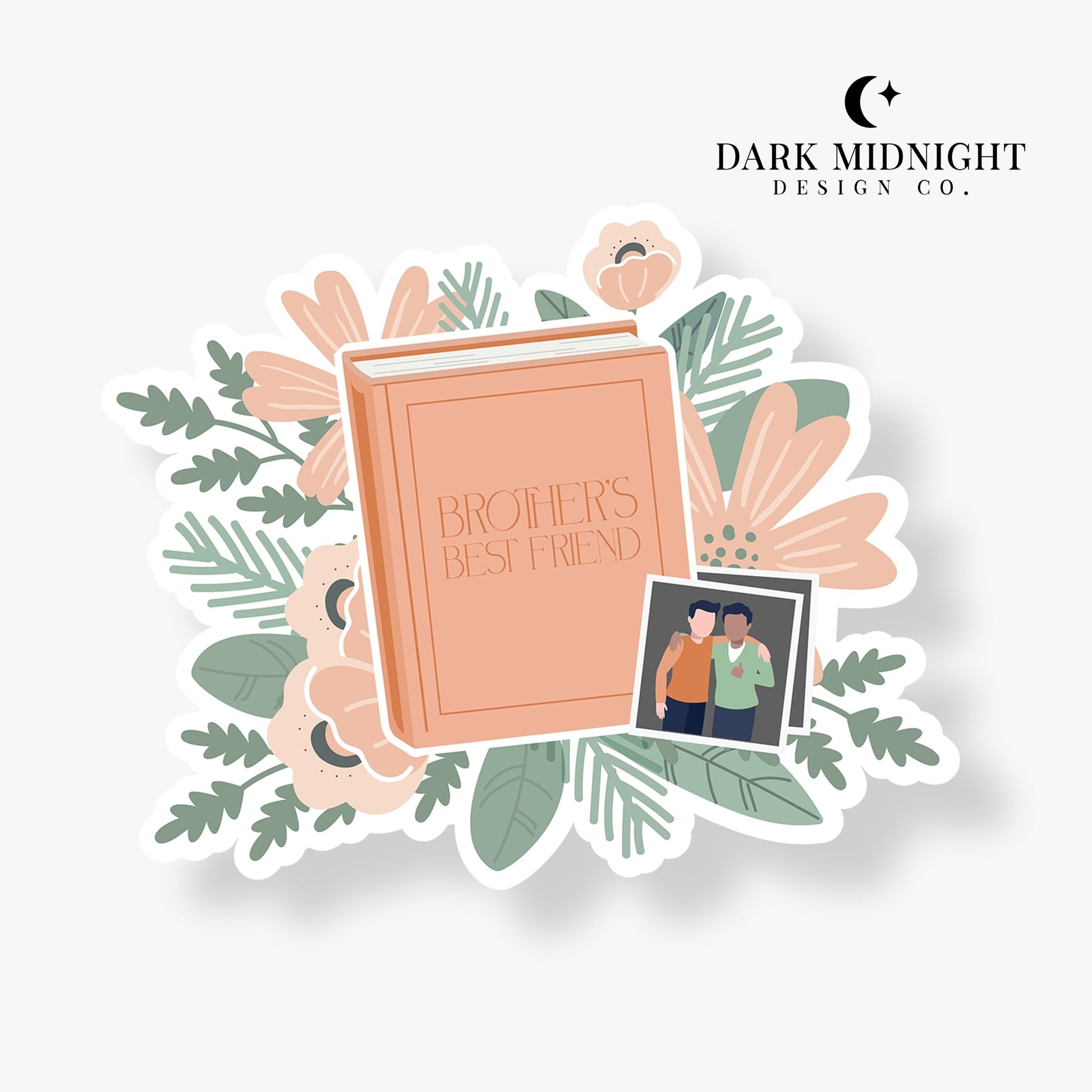 Brother's Best Friend Romance - Floral Book Tropes Sticker - Dark Midnight Design Co