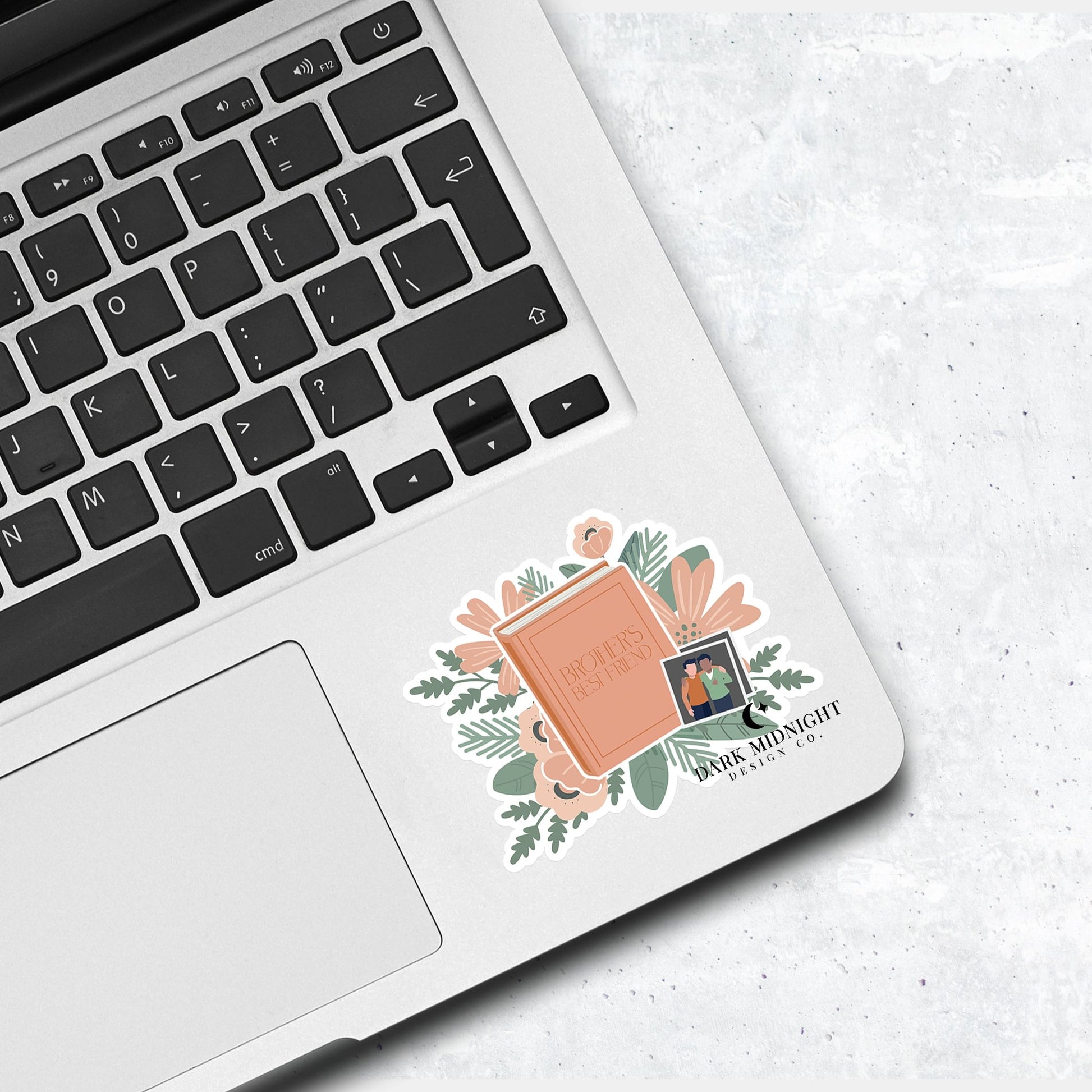 Brother's Best Friend Romance - Floral Book Tropes Sticker - Dark Midnight Design Co