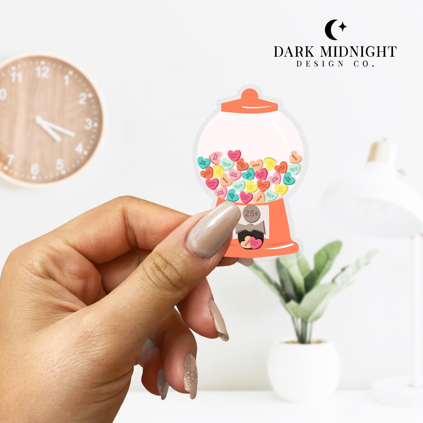 Candy Machine Good Girl Candy Hearts Sticker - Dark Midnight Design Co