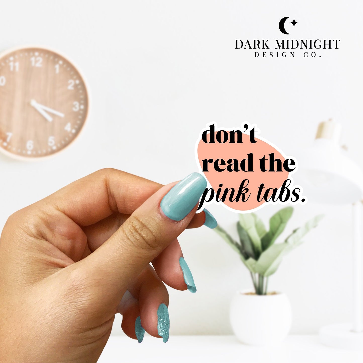 Don't Read The Pink Tabs - Bookish Annotation Sticker - Dark Midnight Design Co