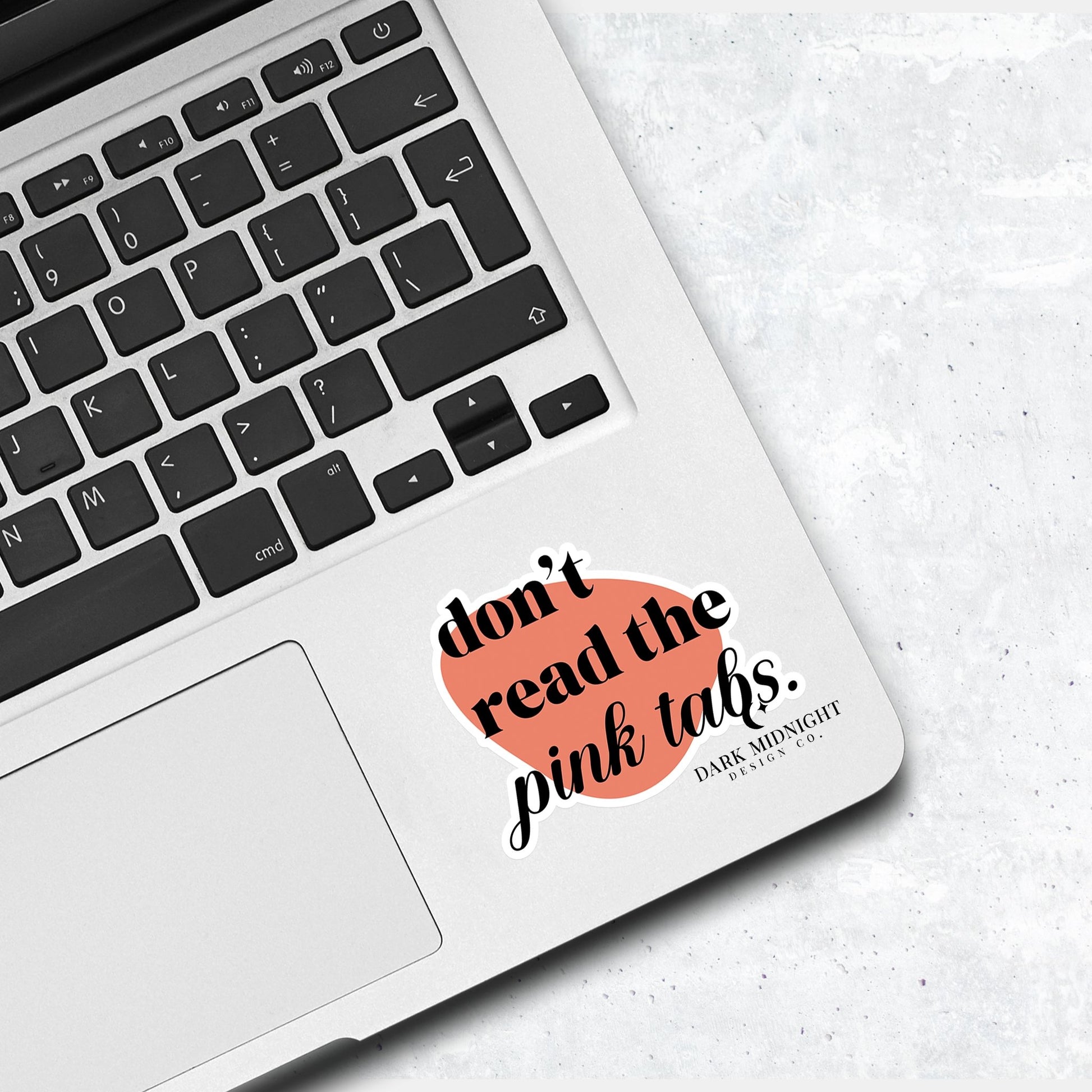Don't Read The Pink Tabs - Bookish Annotation Sticker - Dark Midnight Design Co