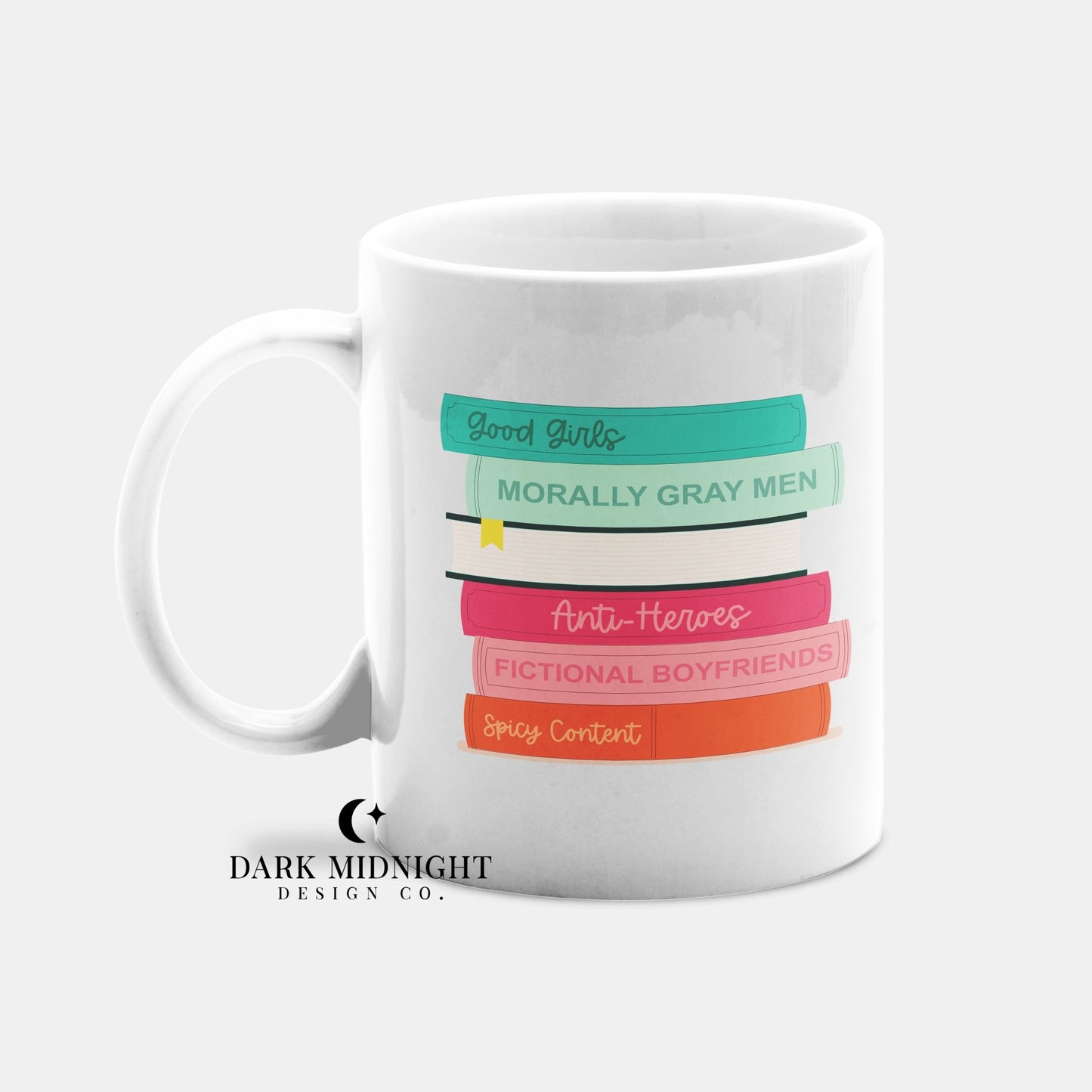 Good Girl Book Stack 15 oz Mug - Dark Midnight Design Co