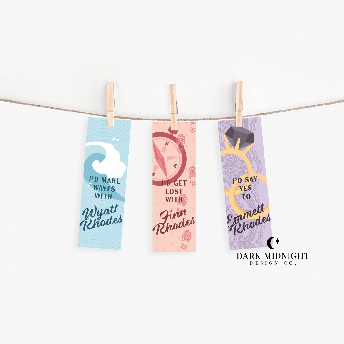 I'd Get Nailed By Holden Rhodes Bookmark - Officially Licensed Queen's Cove Series - Dark Midnight Design Co