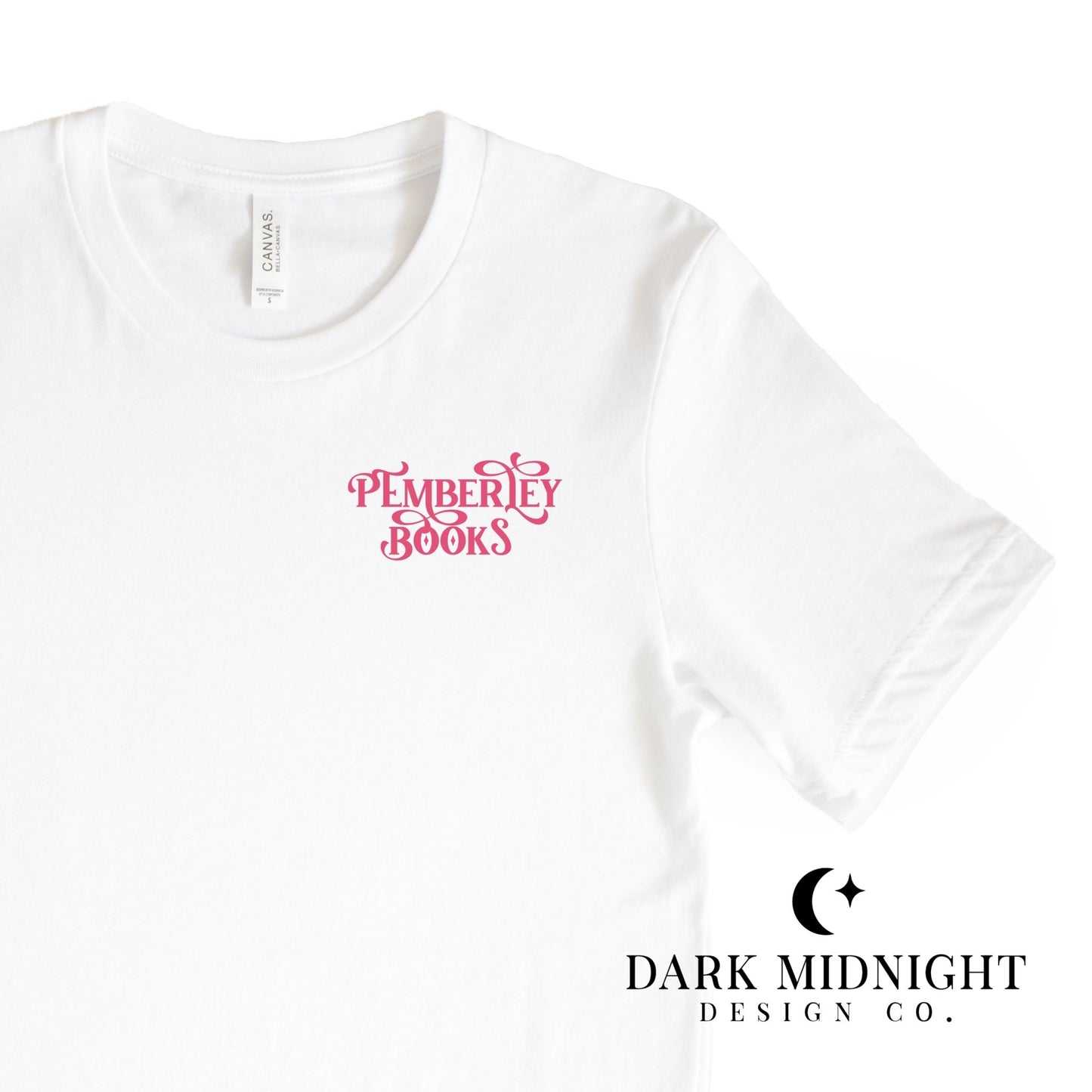 Pemberley Books Mural Tee - Officially Licensed Queen's Cove Series - Dark Midnight Design Co