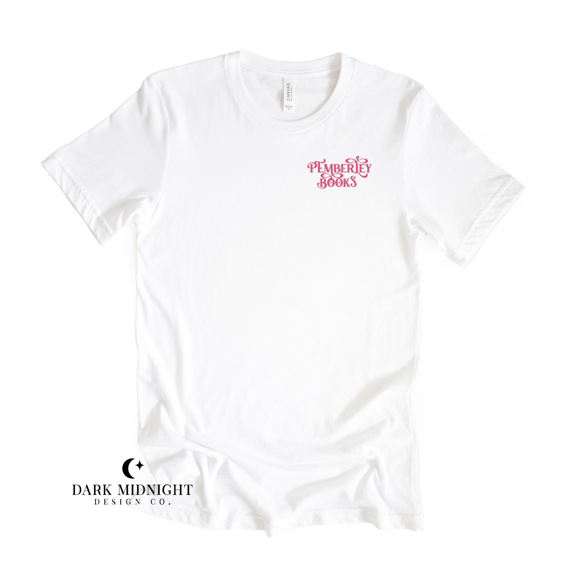 Pemberley Books Mural Tee - Officially Licensed Queen's Cove Series - Dark Midnight Design Co