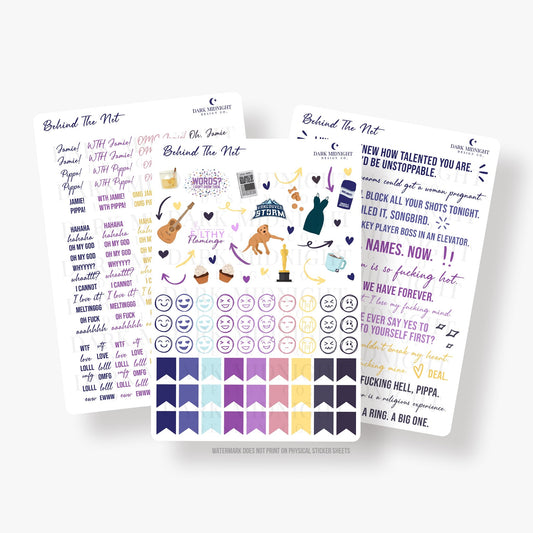 Pre-Order: Behind The Net Annotation Stickers - Officially Licensed Vancouver Storm Series - Dark Midnight Design Co