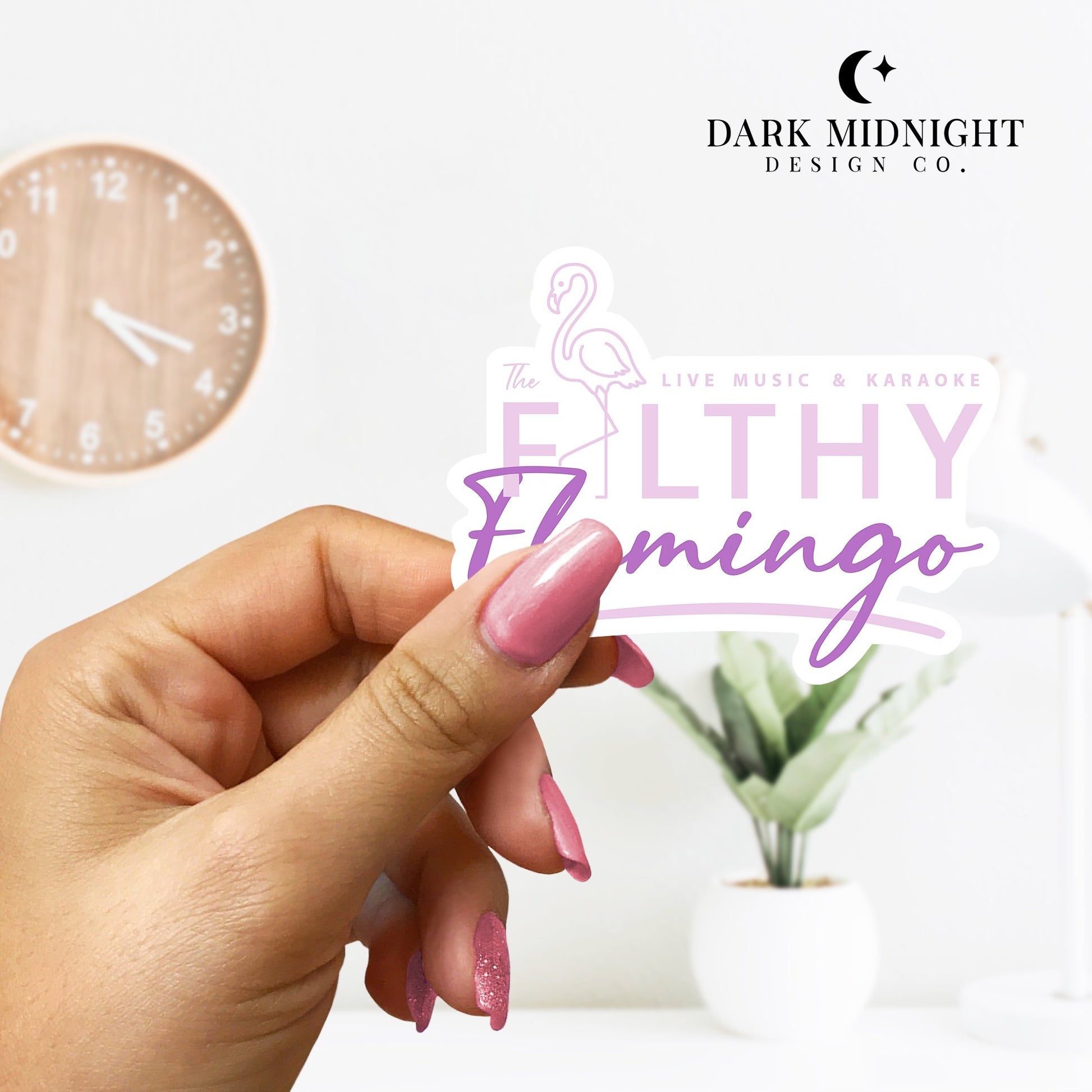 Pre-Order: Filthy Flamingo Logo Sticker - Officially Licensed Vancouver Storm Series - Dark Midnight Design Co