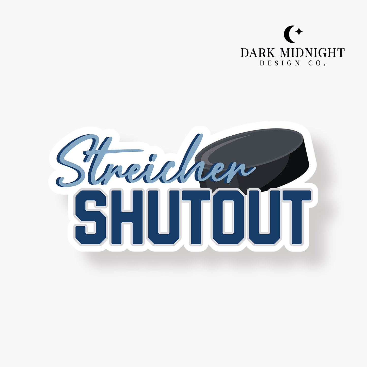 Pre-Order: Streicher Shutout Sticker - Officially Licensed Vancouver Storm Series - Dark Midnight Design Co