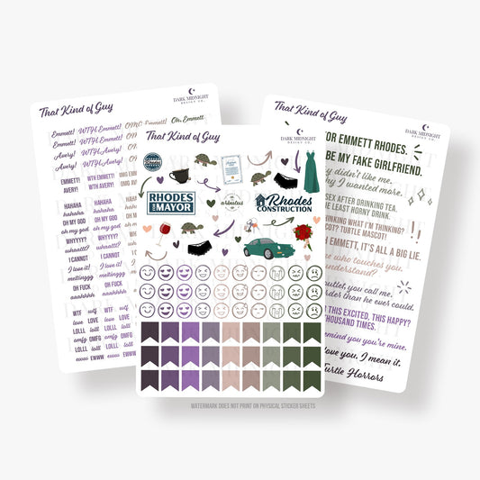 Pre-Order: That Kind of Guy Annotation Stickers - Officially Licensed Queen's Cove Series - Dark Midnight Design Co