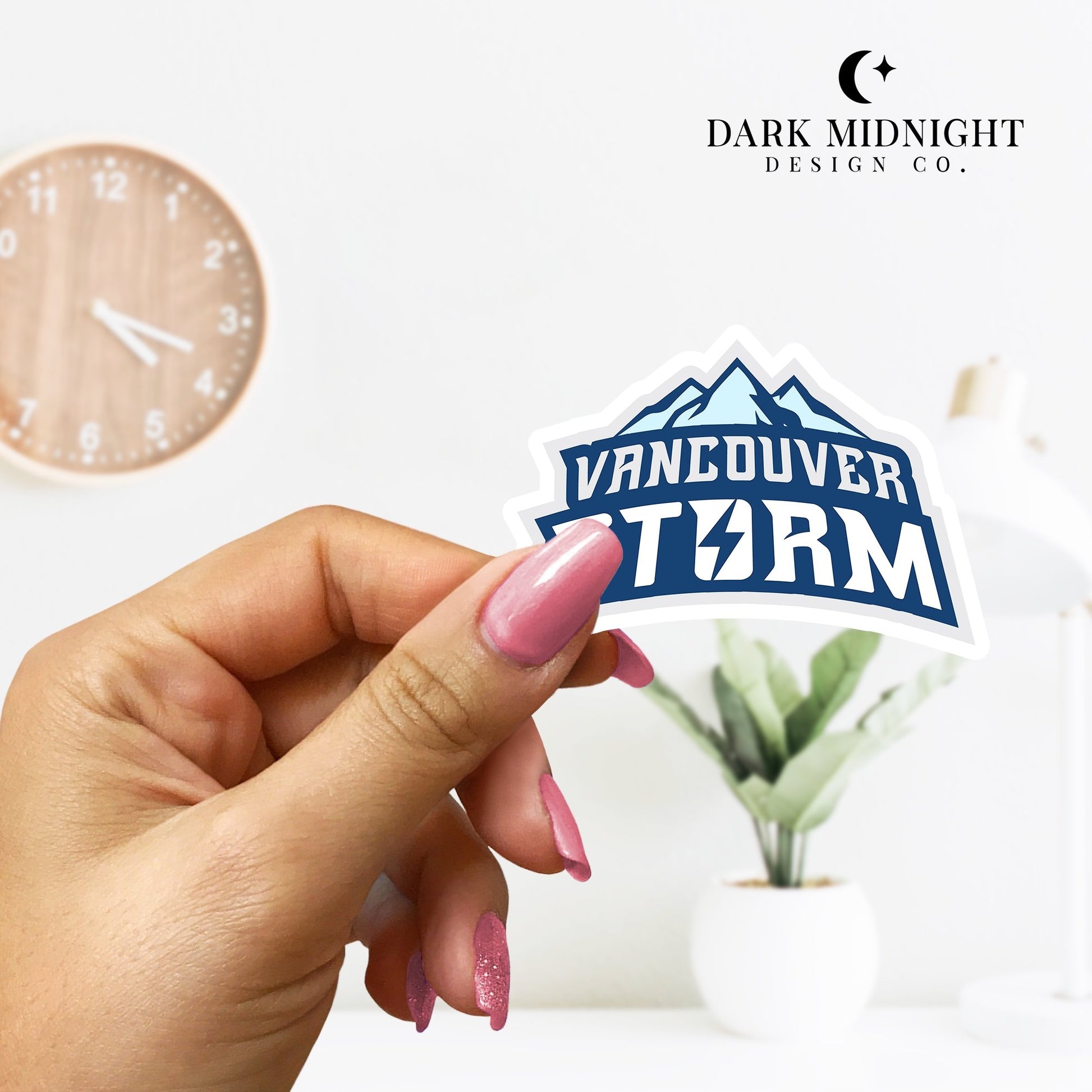Pre-Order: Vancouver Storm Logo Sticker - Officially Licensed Vancouver Storm Series - Dark Midnight Design Co