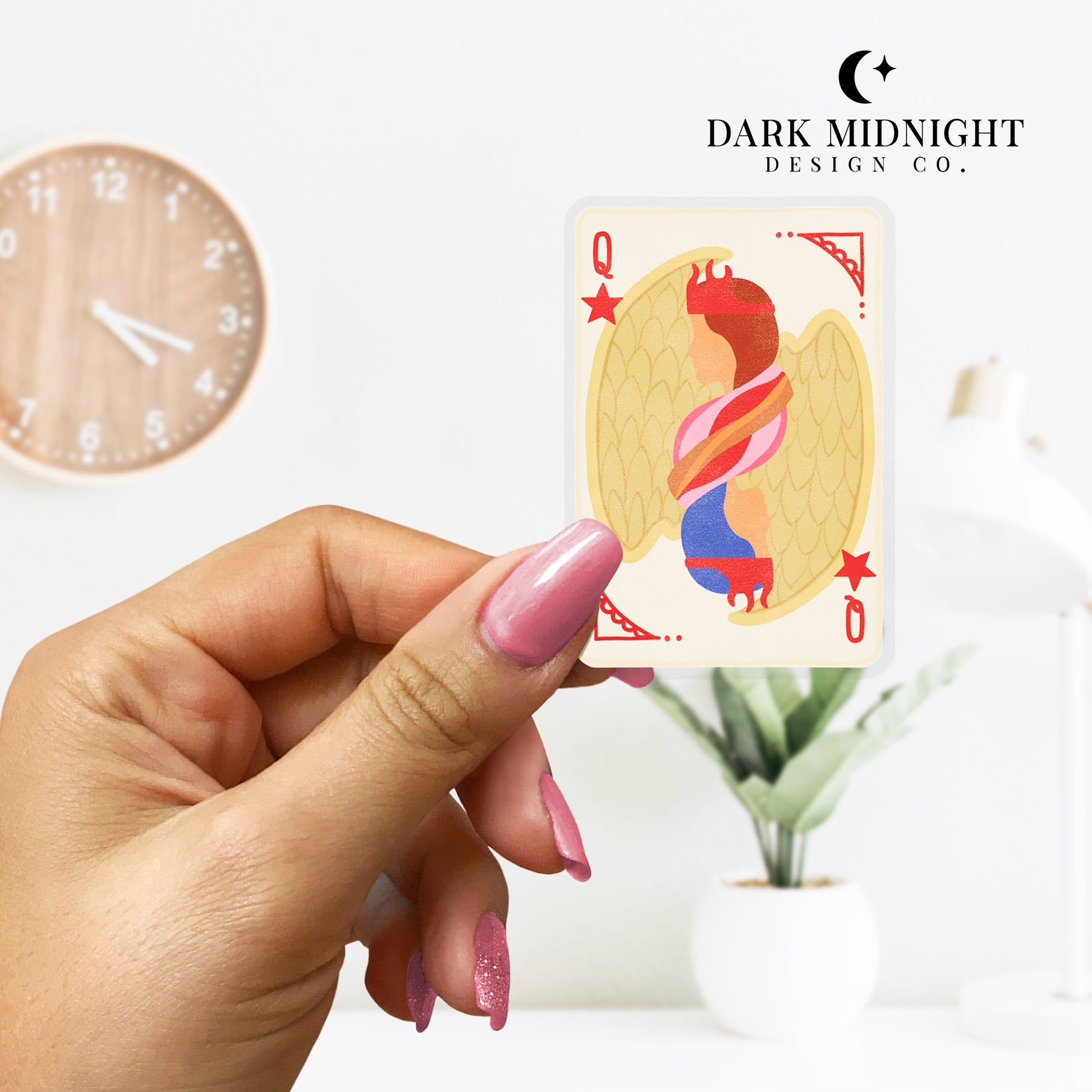 Queen of Stars Card - Darcy & Tory Vega - Officially Licensed Zodiac Academy Sticker - Dark Midnight Design Co