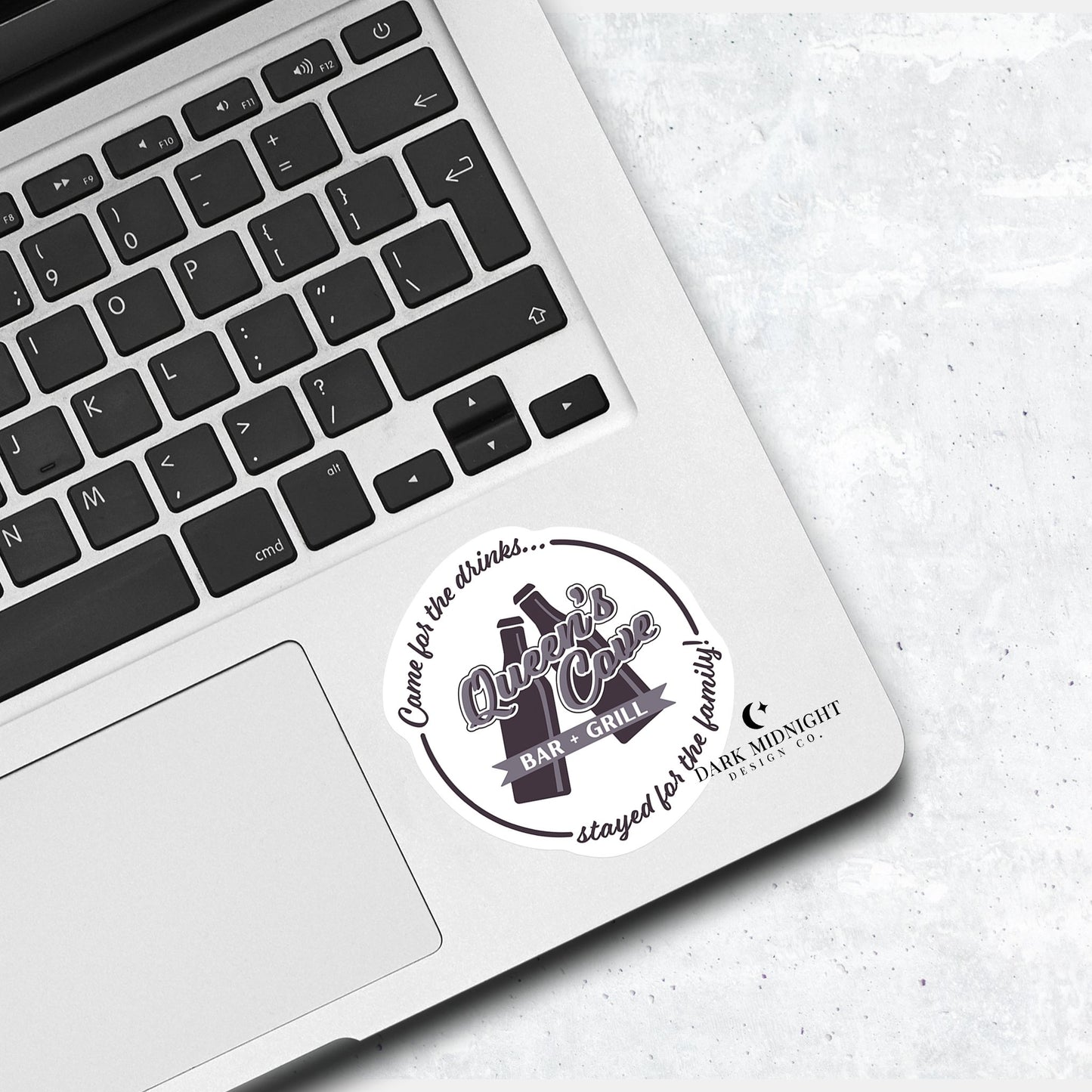 Queen's Cove Bar Logo Sticker - Officially Licensed Queen's Cove Series - Dark Midnight Design Co
