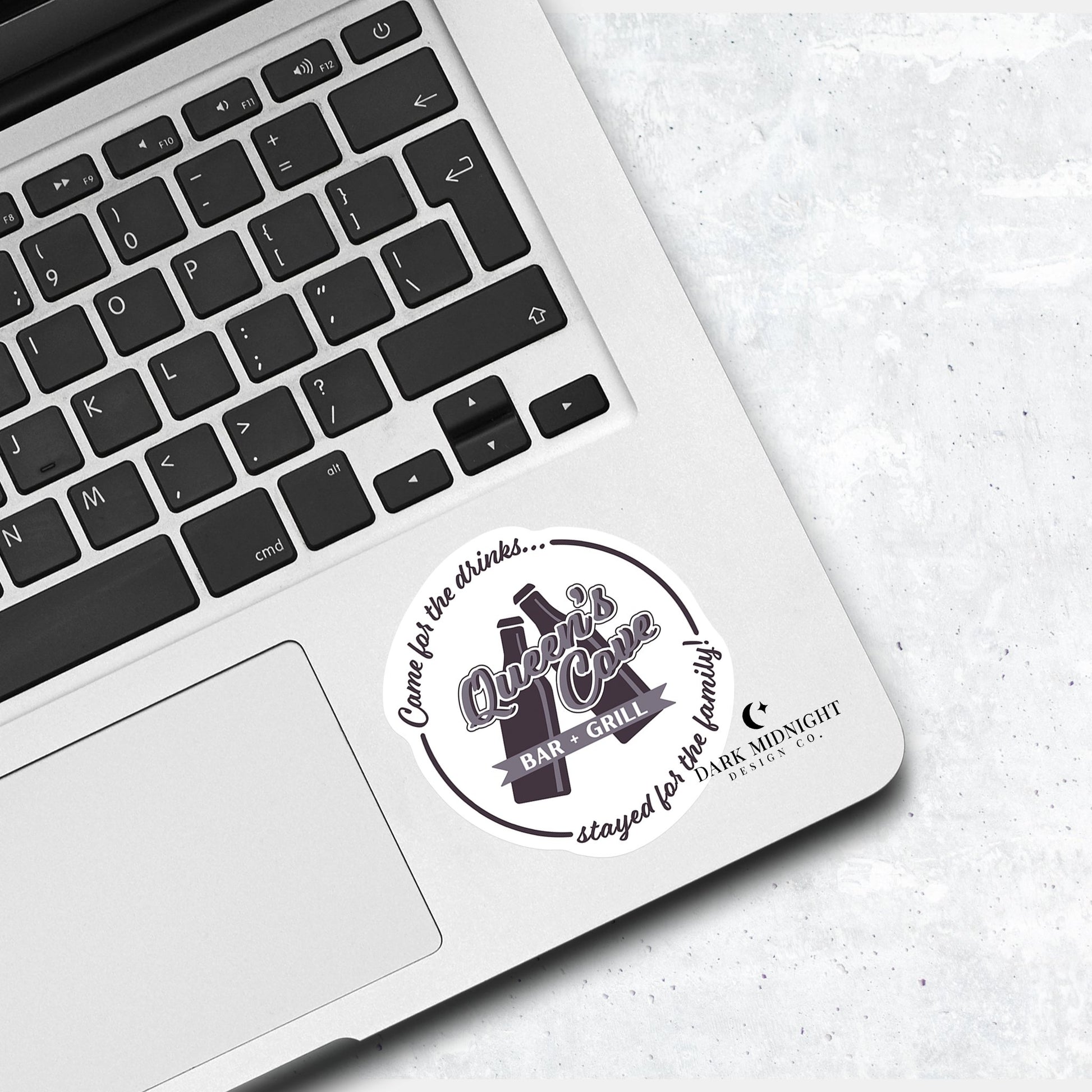 Queen's Cove Bar Logo Sticker - Officially Licensed Queen's Cove Series - Dark Midnight Design Co