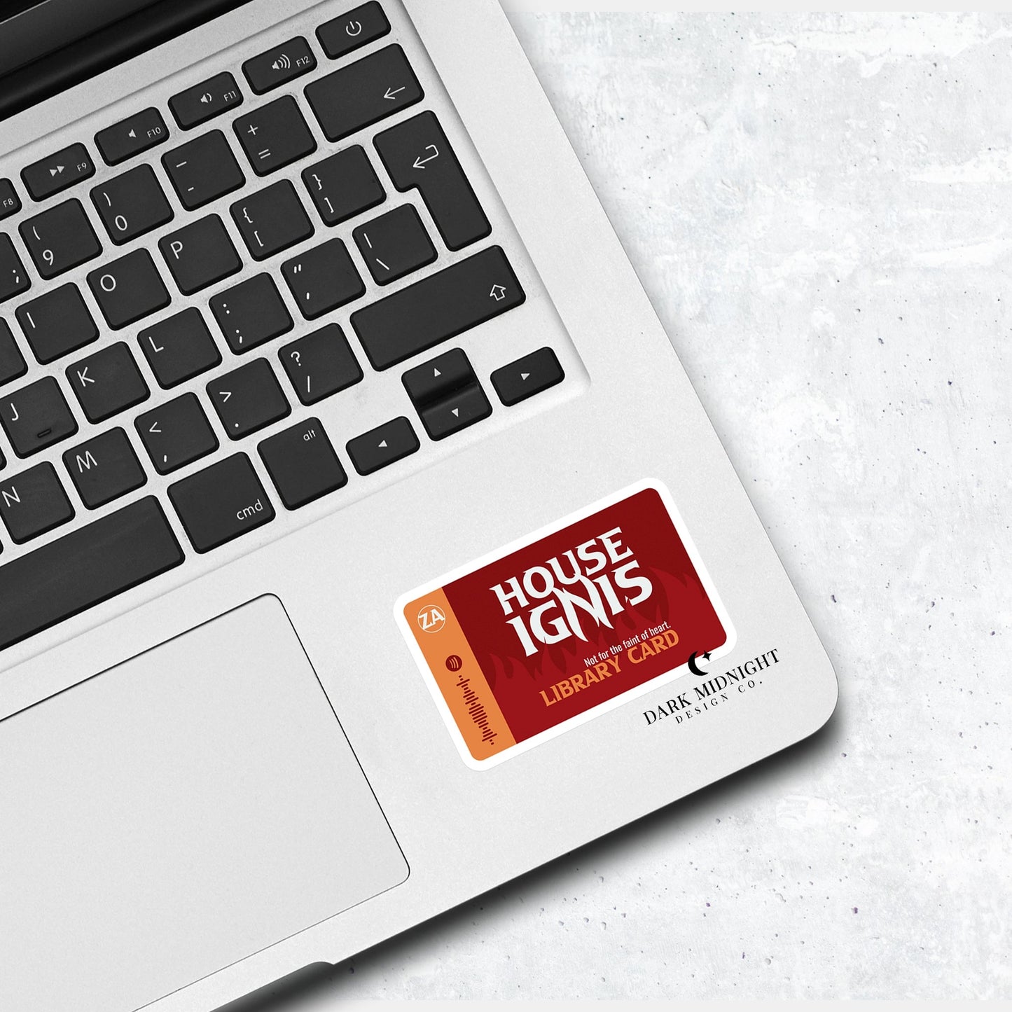 Stories of Solaria - House Ignis Library Card - Interactive Sticker - Officially Licensed Zodiac Academy Sticker - Dark Midnight Design Co