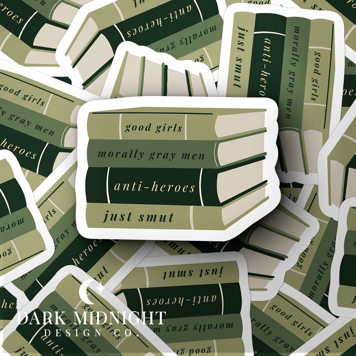 TLBH Book Stack Sticker - Dark Midnight Design Co