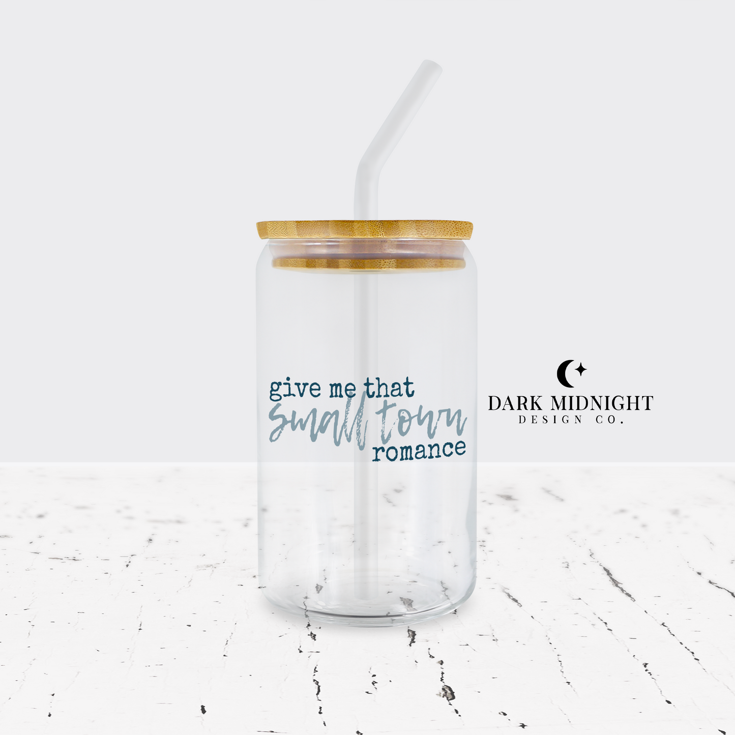 Give Me That Small Town Romance 16oz Glass Can - Officially Licensed Peacock Springs Merch