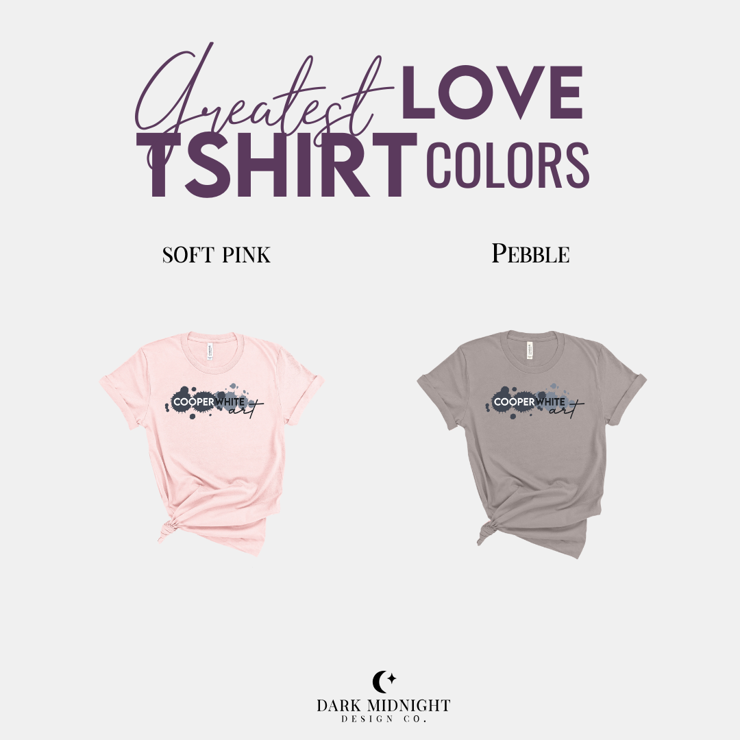 Cooper White Art Tee - Officially Licensed Greatest Love Series