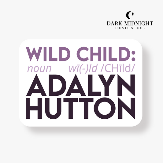 Adalyn Hutton Wild Child Sticker - Officially Licensed Greatest Love Series