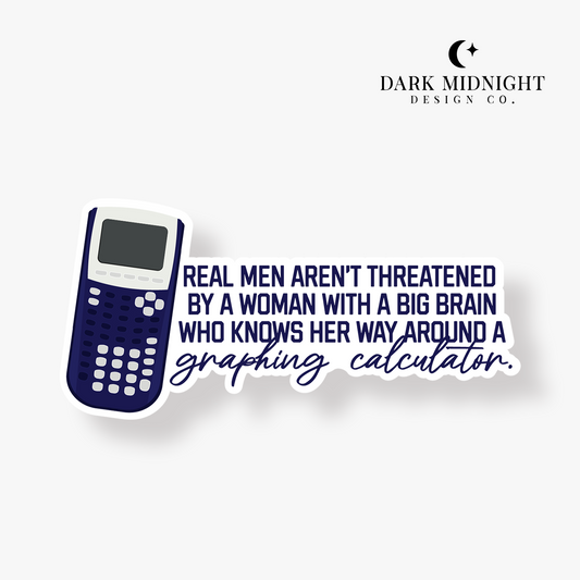 Real Men and Graphing Calculators Sticker - Officially Licensed Vancouver Storm Series