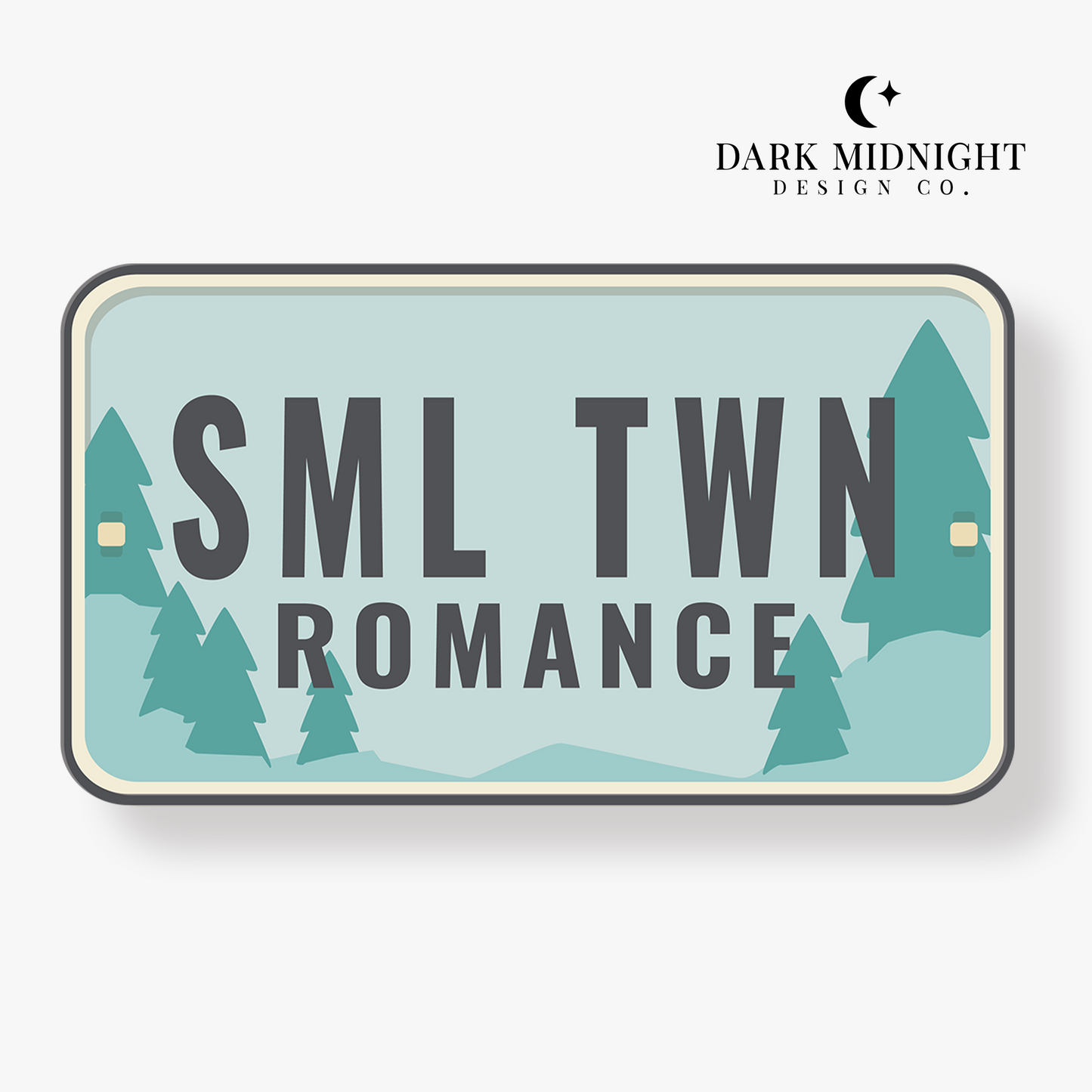 Small Town Romance License Plate Sticker