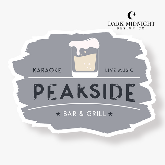 Peakside Bar Logo Sticker - Officially Licensed Cherry Peak Series