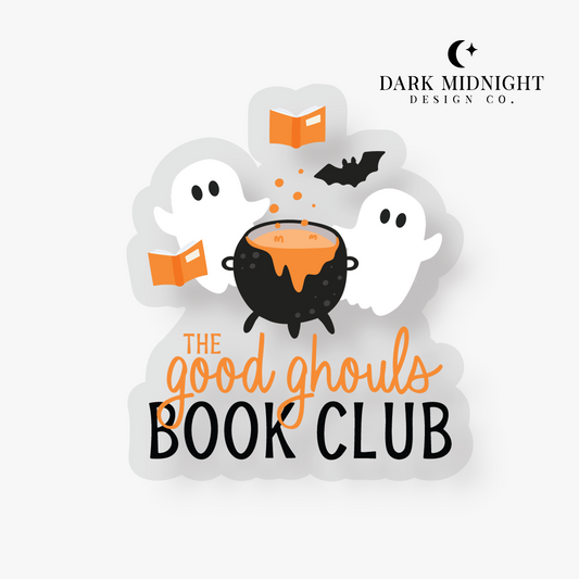 Good Ghouls Book Club Sticker - Orange