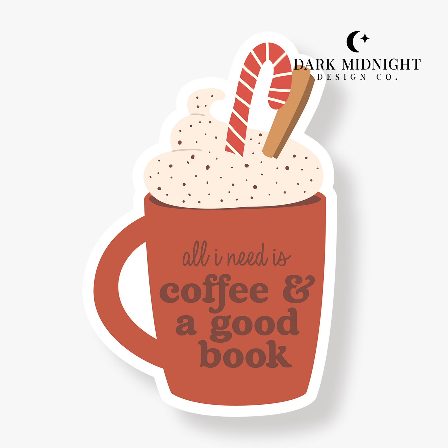 Holiday Coffee & A Good Book Sticker