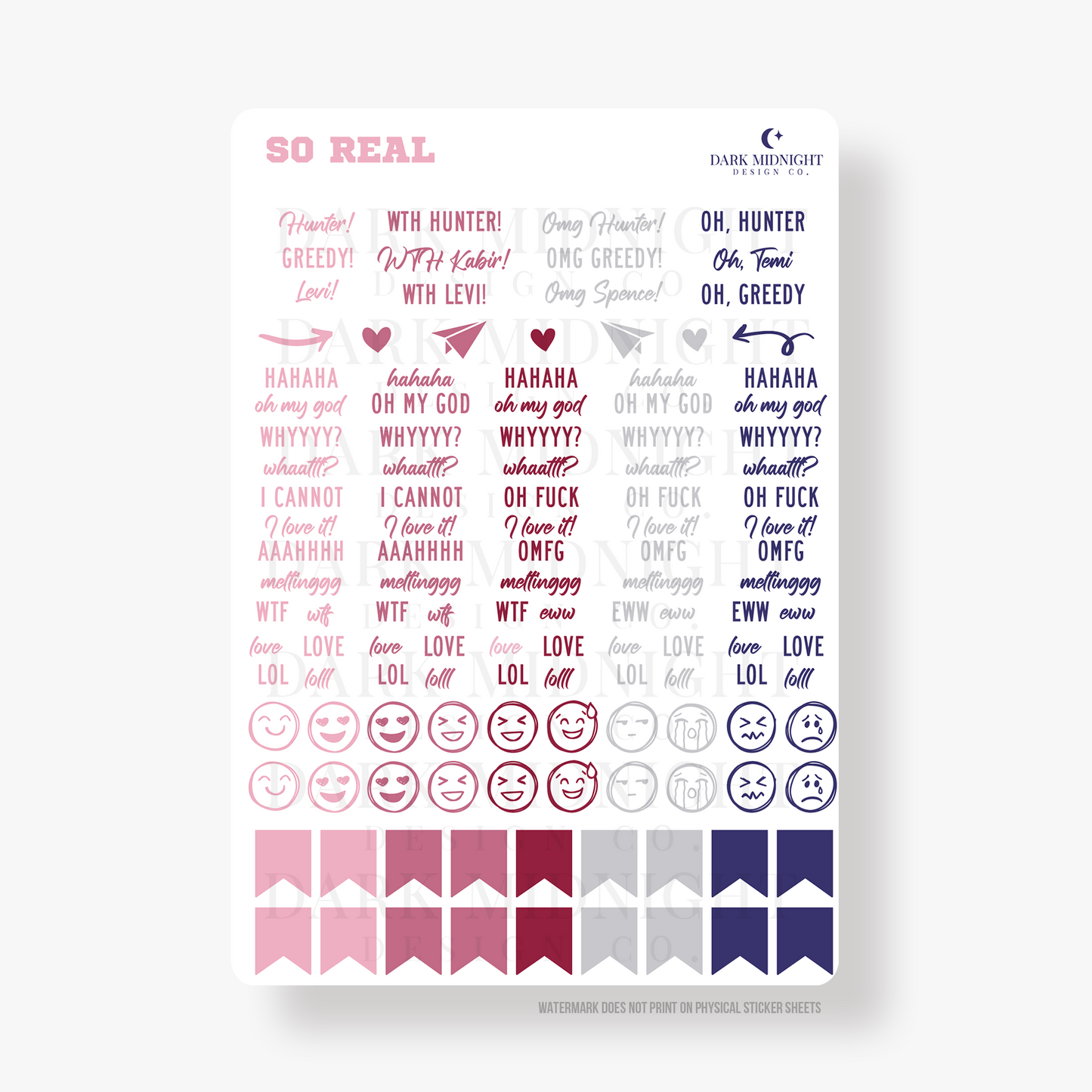 So Real Annotation Stickers - Officially Licensed Boys of South Chapel Series