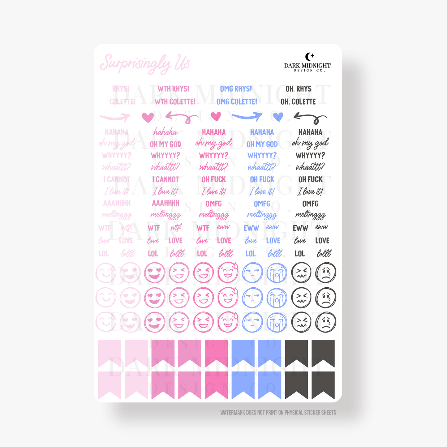 Surprisingly Us Annotation Stickers - Officially Licensed Unexpectedly In Love Series