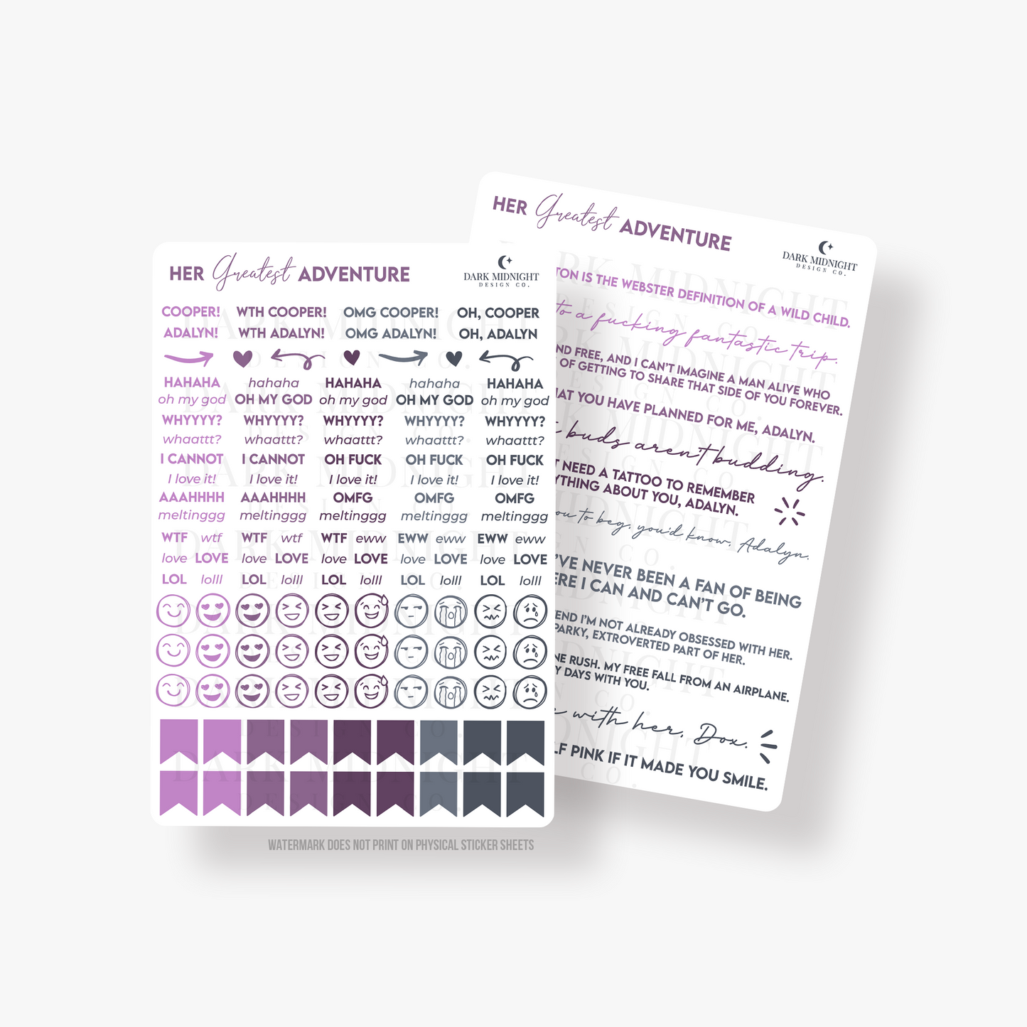 Her Greatest Adventure Annotation Stickers - Officially Licensed Greatest Love Series