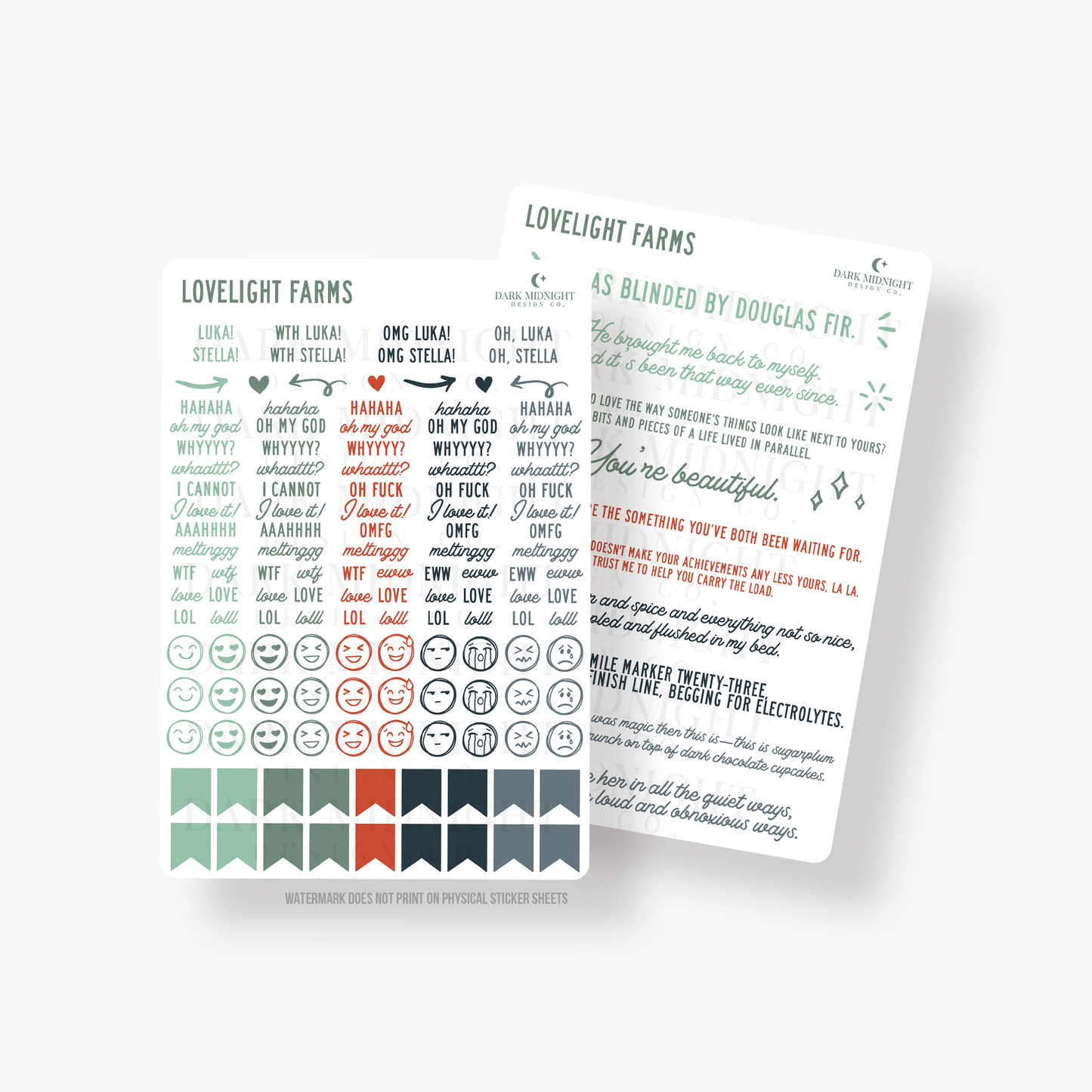 Lovelight Farms Annotation Stickers - Officially Licensed Lovelight Farms